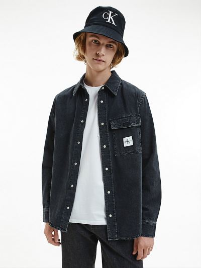 Calvin Klein Ruhák HU429509 | Calvin Klein Denim Férfi Ing Fekete